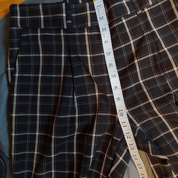 JULES & Leopold Dark Academia Plaid Trousers Preppy Tapered Ankle Pants - Picture 4 of 9